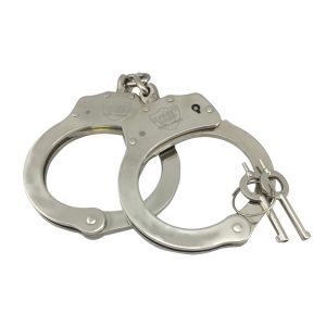 Nickel-plated Steel Handcuffs With Double Lock Mechanism